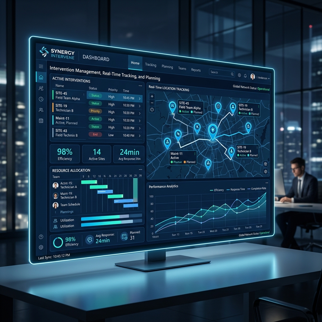 Interface de gestion des interventions